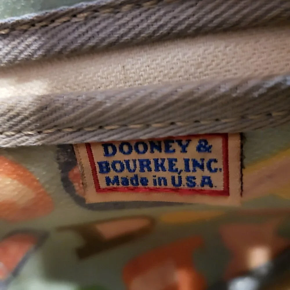 Dooney & Bourke Blue Alphabet Crayon Graffiti Purse Vintage - Picture 6 of 7